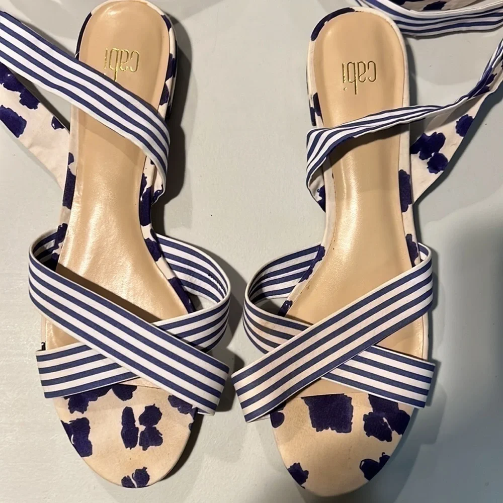 CABI Watercolor Tied Up Sandal, Size 10